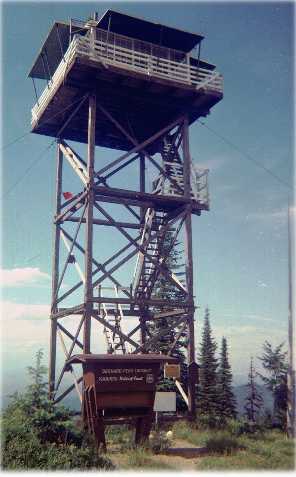 Summer job Bernard Peak lookout Kaniksu National Forest Idaho Fire